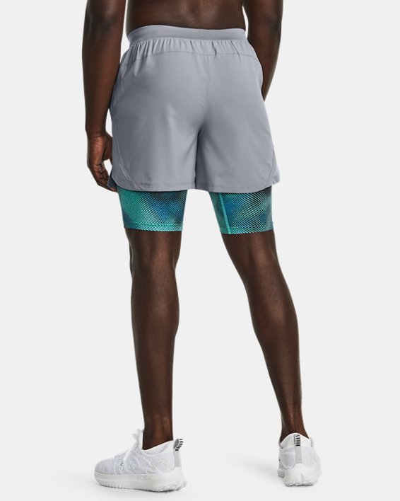 Men's UA Launch 5'' 2-in-1 Shorts, Gray, pdpMainDesktop image number 1